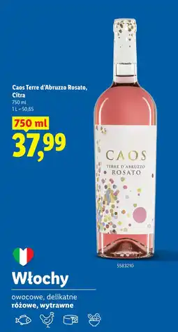 Lidl Caos Terre d'Abruzzo Rosato, Citra oferta