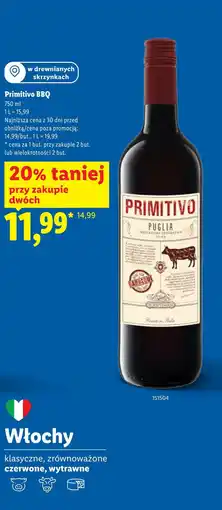 Lidl Primitivo BBQ oferta