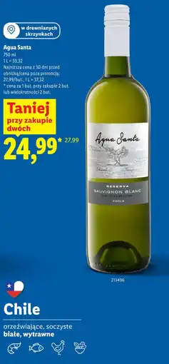 Lidl Agua Santa Sauvignon Blanc oferta