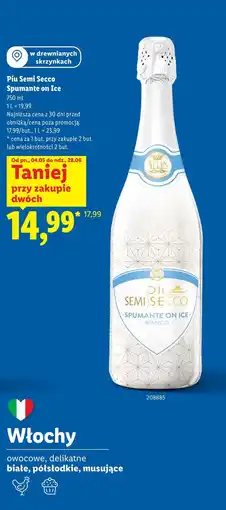Lidl Piu Semi Secco Spumante on Ice oferta