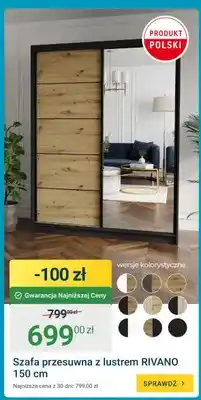 ERLI Szafa przesuwna z lustrem Rivano oferta