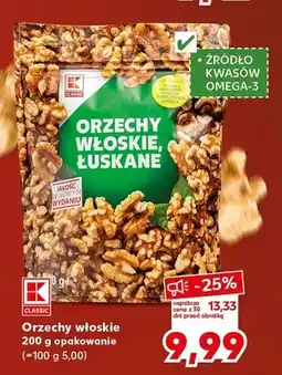 Kaufland Orzechy włoskie łuskane K-Classic oferta