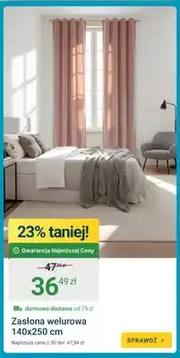 ERLI Zasłona welurowa 140x250 cm oferta