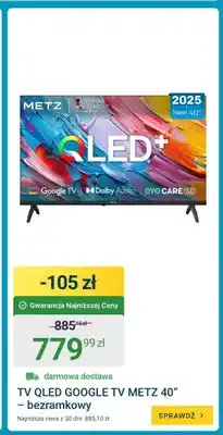 ERLI Telewizor METZ 40 QLED Google TV bezramkowy oferta