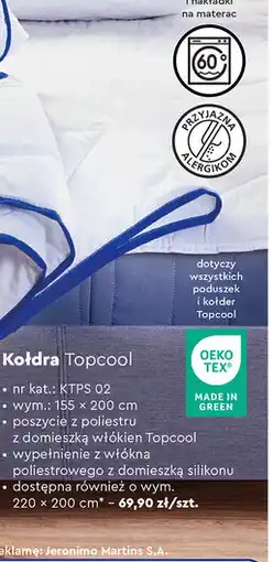 Biedronka Smukee kołdra Topcool oferta