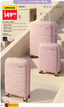 Biedronka Walizka Puccini z polipropylenu oferta