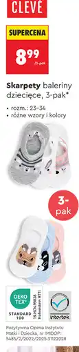 Biedronka Skarpety baleriny dziecięce, 3-pak CLEVÉ oferta