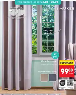 Biedronka SMUKEE Komplet zasłon oferta
