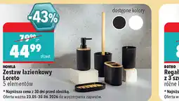 Biedronka Homla Zestaw łazienkowy Loreto 5 elementów oferta