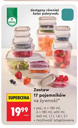 Biedronka Zestaw 17 pojemników na żywność oferta