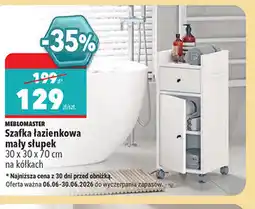 Biedronka Meblomaster Szafka łazienkowa mały słupek na kółkach oferta