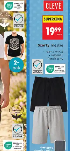 Biedronka CLEVÉ Szorty męskie oferta