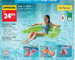 Biedronka Koło lub fotel nadmuchiwane Plener oferta