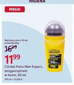 Rossmann L’Oréal Paris Men Expert, antyperspirant w kulce, 50 ml oferta