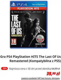 Media Markt Gra PS4 PlayStation HITS The Last Of Us Remastered (Kompatybilna z PS5) oferta