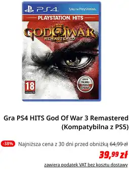 Media Markt Gra PS4 HITS God Of War 3 Remastered (Kompatybilna z PS5) oferta