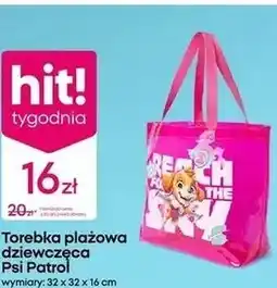 Pepco Torebka plażowa dziewczęca Psi Patrol oferta