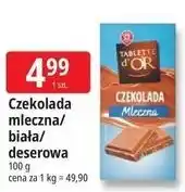 E.Leclerc Tablette d'Or Czekolada mleczna/biała/deserowa oferta