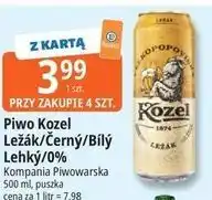 E.Leclerc Piwo Kozel Ležák/Černý/Bílý Lehký/0% oferta