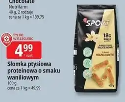 E.Leclerc Słomka ptysiowa proteinowa o smaku waniliowym oferta
