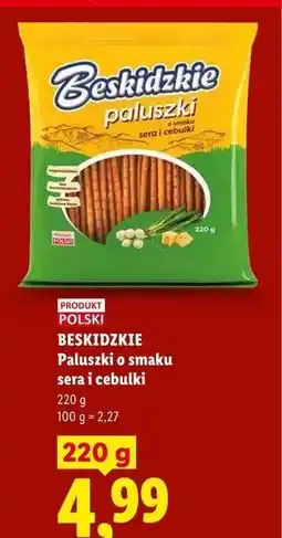 Lidl Paluszki ser z cebulą Aksam Beskidzkie oferta