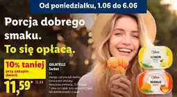 Lidl Sorbet malinowy Gelatelli oferta