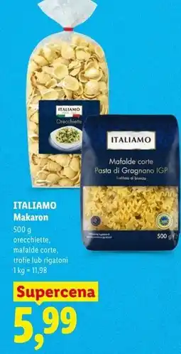 Lidl Makaron rigatoni Italiamo oferta