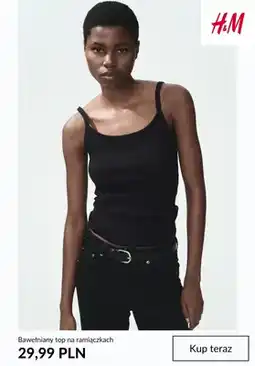 H&M Bawełniany top na ramiączkach H&M oferta