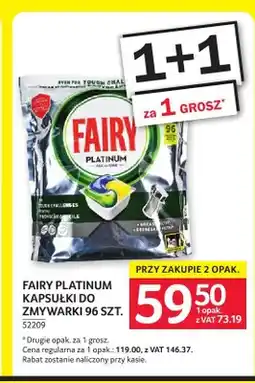 Selgros Kapsułki do zmywarki Fairy Platinum oferta