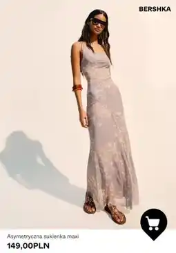 Bershka Sukienka asymetryczna maxi Bershka oferta