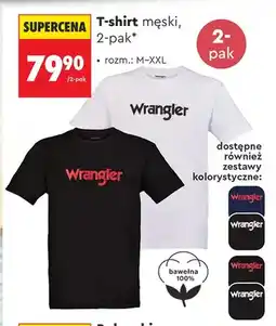 Biedronka T-shirt męski Wrangler 2-pak oferta