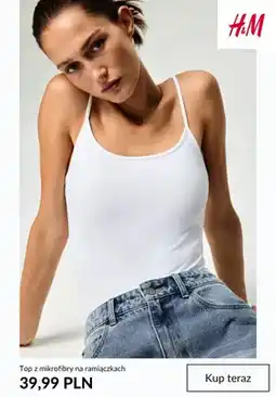 H&M Top z mikrofibry na ramiączkach H&M oferta