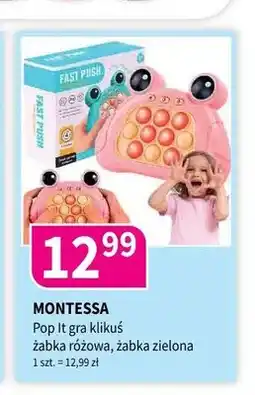 Drogerie Polskie Gra zręcznościowa Pop It klikuś żabka różowa Montessa oferta