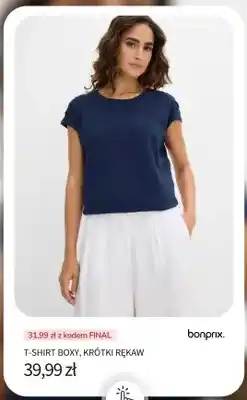 BonPrix T-shirt boxy krótki rękaw Bonprix oferta