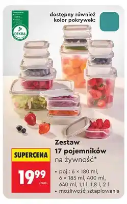 Biedronka Zestaw 17 pojemników na żywność Smukee oferta