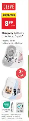Biedronka Skarpety baleriny dziecięce Clevé 3-pak oferta