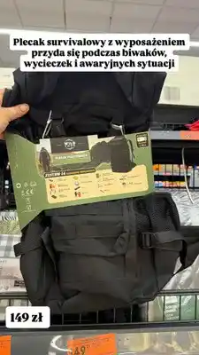 Biedronka Plecak przetrwania Wild Trek z wyposażeniem oferta