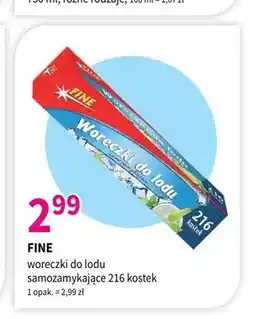 Drogerie Polskie Woreczki do lodu samozamykające Fine 216 kostek oferta