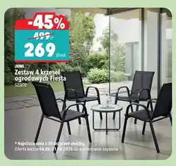 Biedronka Zestaw 4 krzeseł ogrodowych Fiesta Jumi oferta