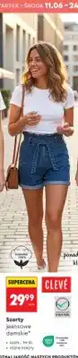 Biedronka Szorty jeansowe damskie Clevé oferta
