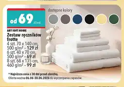 Biedronka Zestaw ręczników frotte Art Soft Home 6-pak 40x70 cm oferta