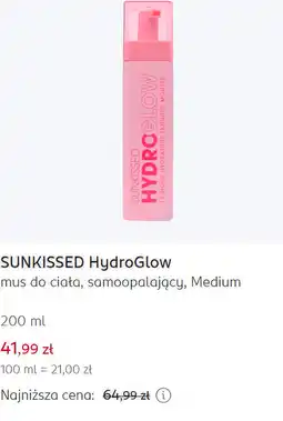 Rossmann SUNKISSED HydroGlow mus do ciała, samoopalający, Medium oferta