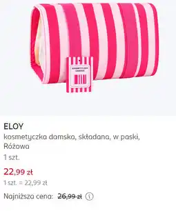 Rossmann ELOY kosmetyczka damska, składana, w paski, Różowa oferta