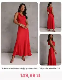 Renee Sukienka satynowa z lejącym dekoltem i wiązaniem na plecach Renee oferta