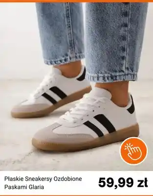 Sneakersy płaskie Born2be Glaria ozdobione paskami