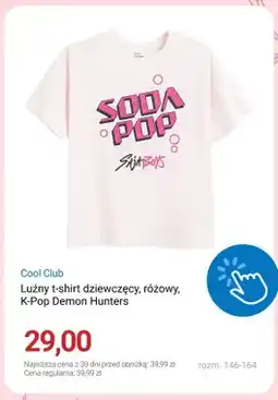 Smyk T-shirt dziewczęcy Cool Club luźny różowy K-Pop Demon Hunters oferta