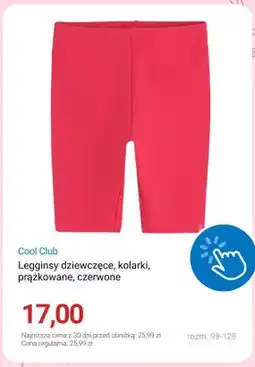 Smyk Legginsy dziewczęce kolarki prążkowane czerwone Cool Club oferta