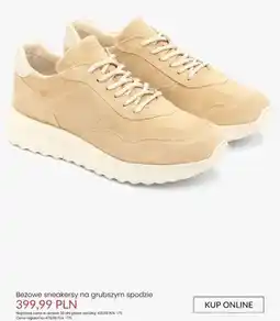 Ryłko Sneakersy beżowe na grubszym spodzie Ryłko oferta