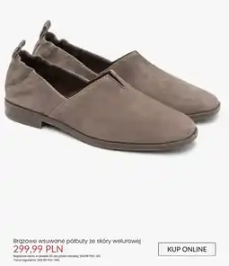 Ryłko Półbuty wsuwane brązowe ze skóry welurowej oferta