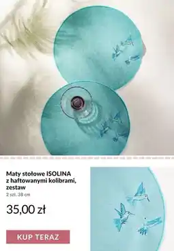 Homla Maty stołowe ISOLINA z haftowanymi kolibrami 2-pak oferta
